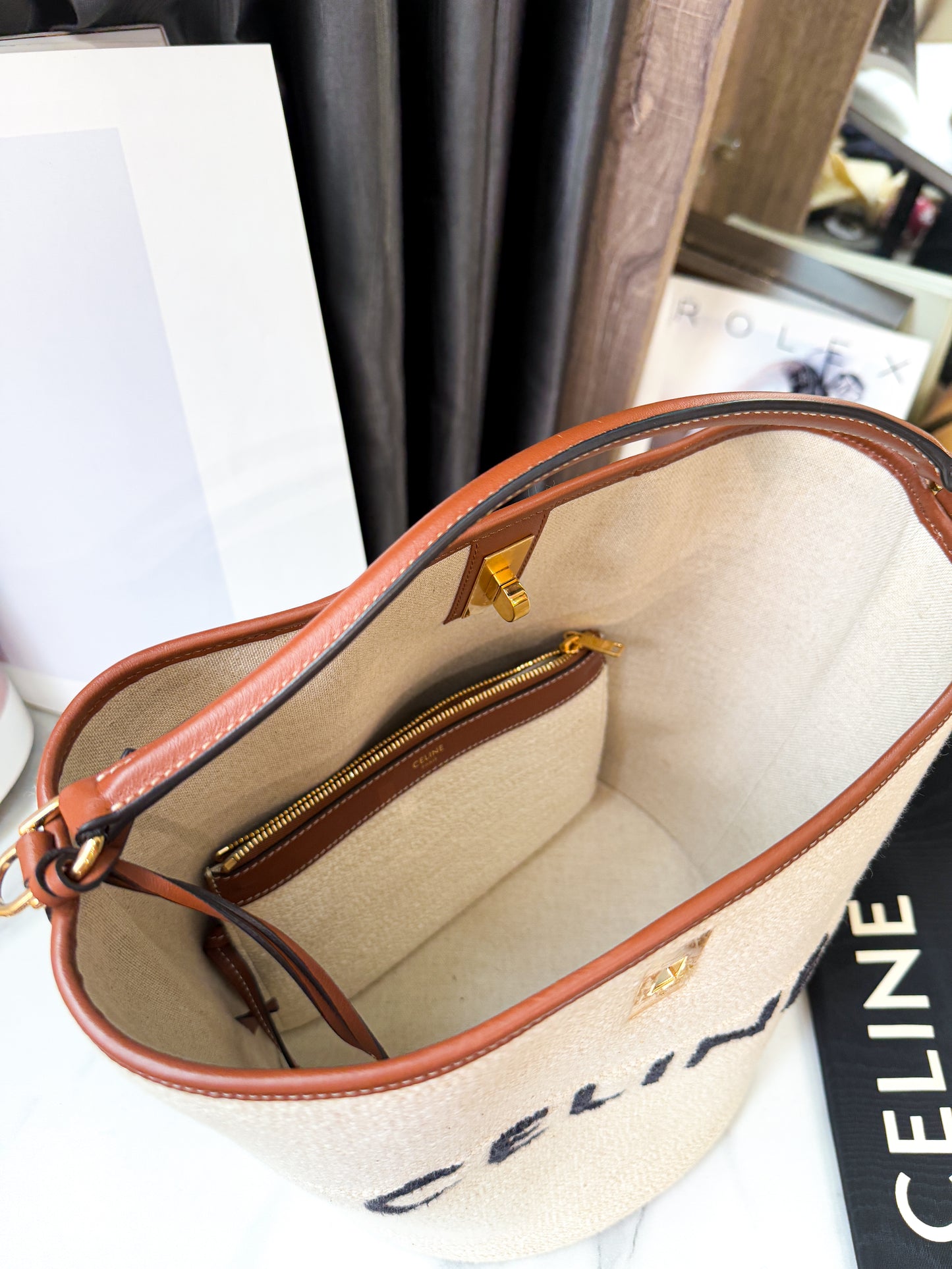 Celine Bucket + Clutch