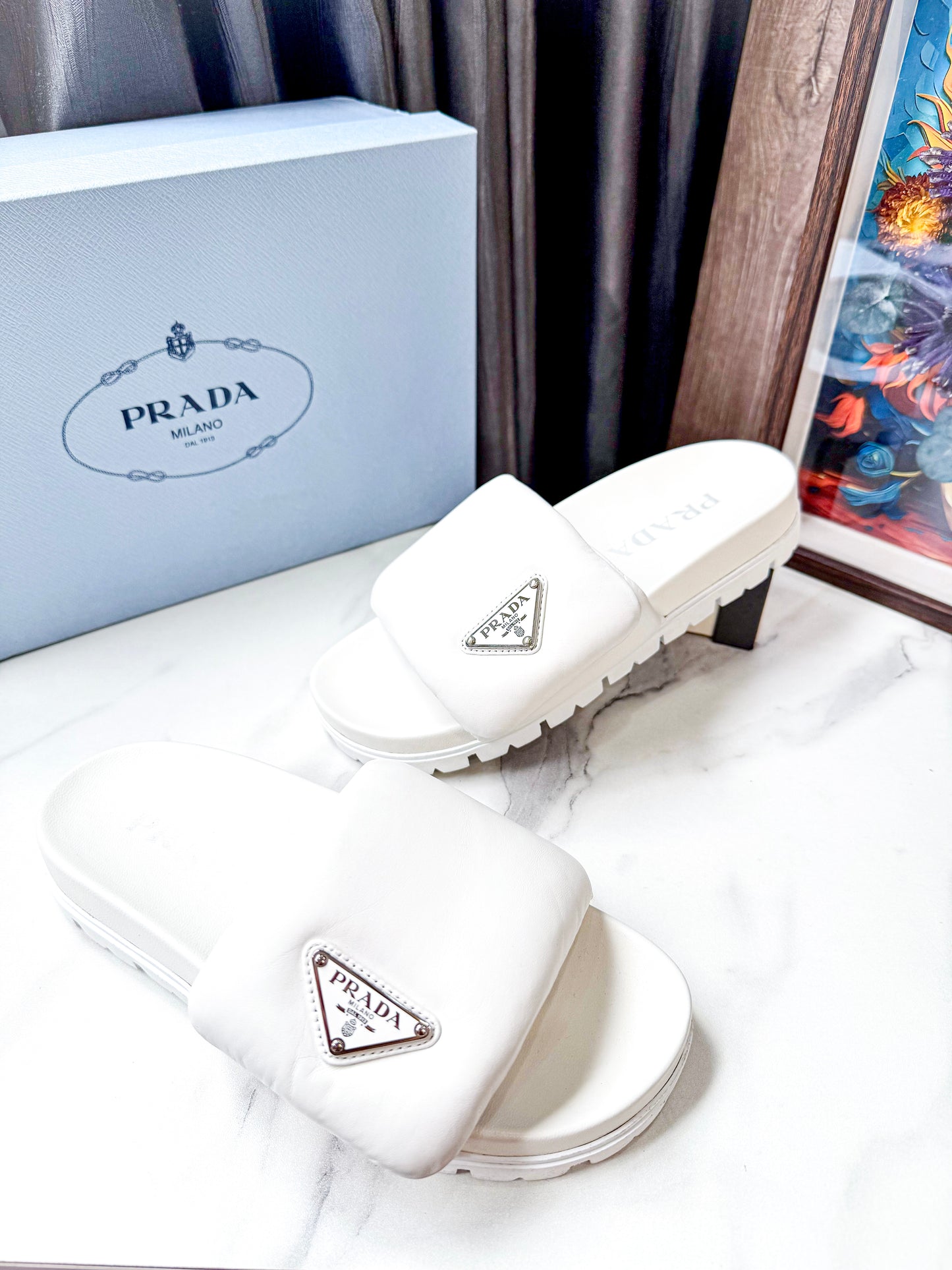 Dép Prada Trắng Size 36
