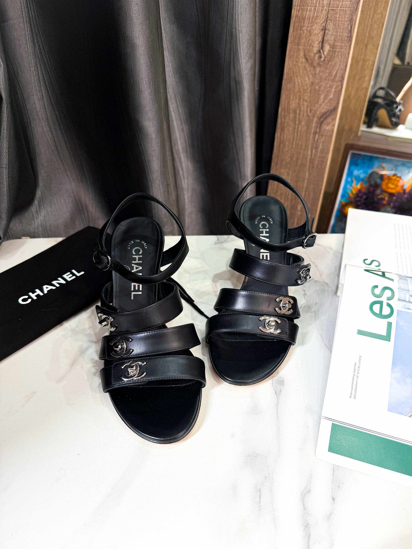Sandal Chanel 3 Logo Size 36c