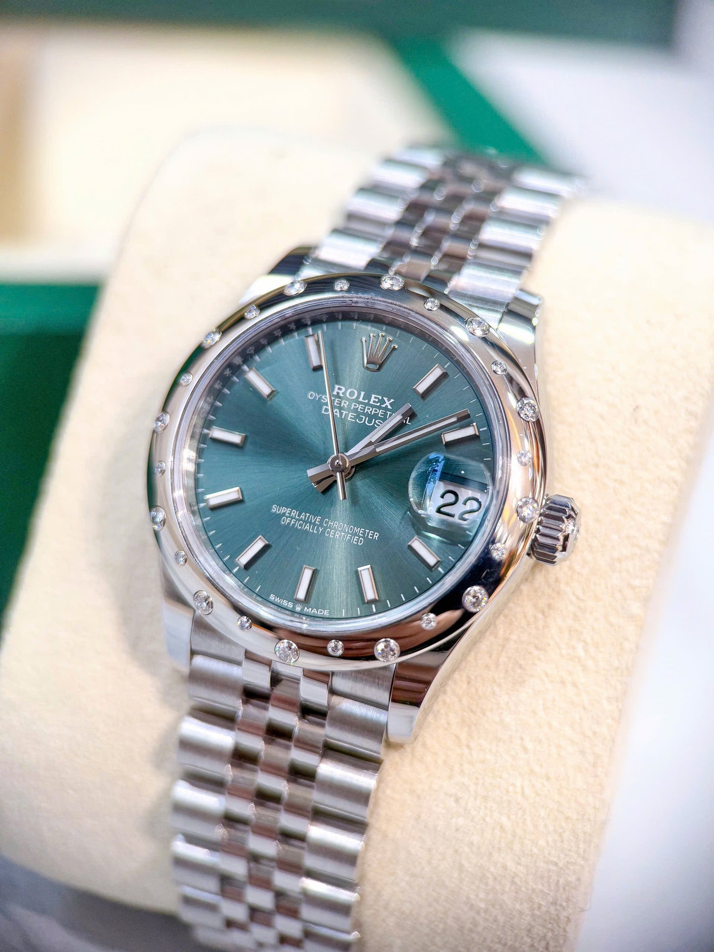 Đồng Hồ Rolex Datejust 278344RBR Xanh Mint Size 31mm