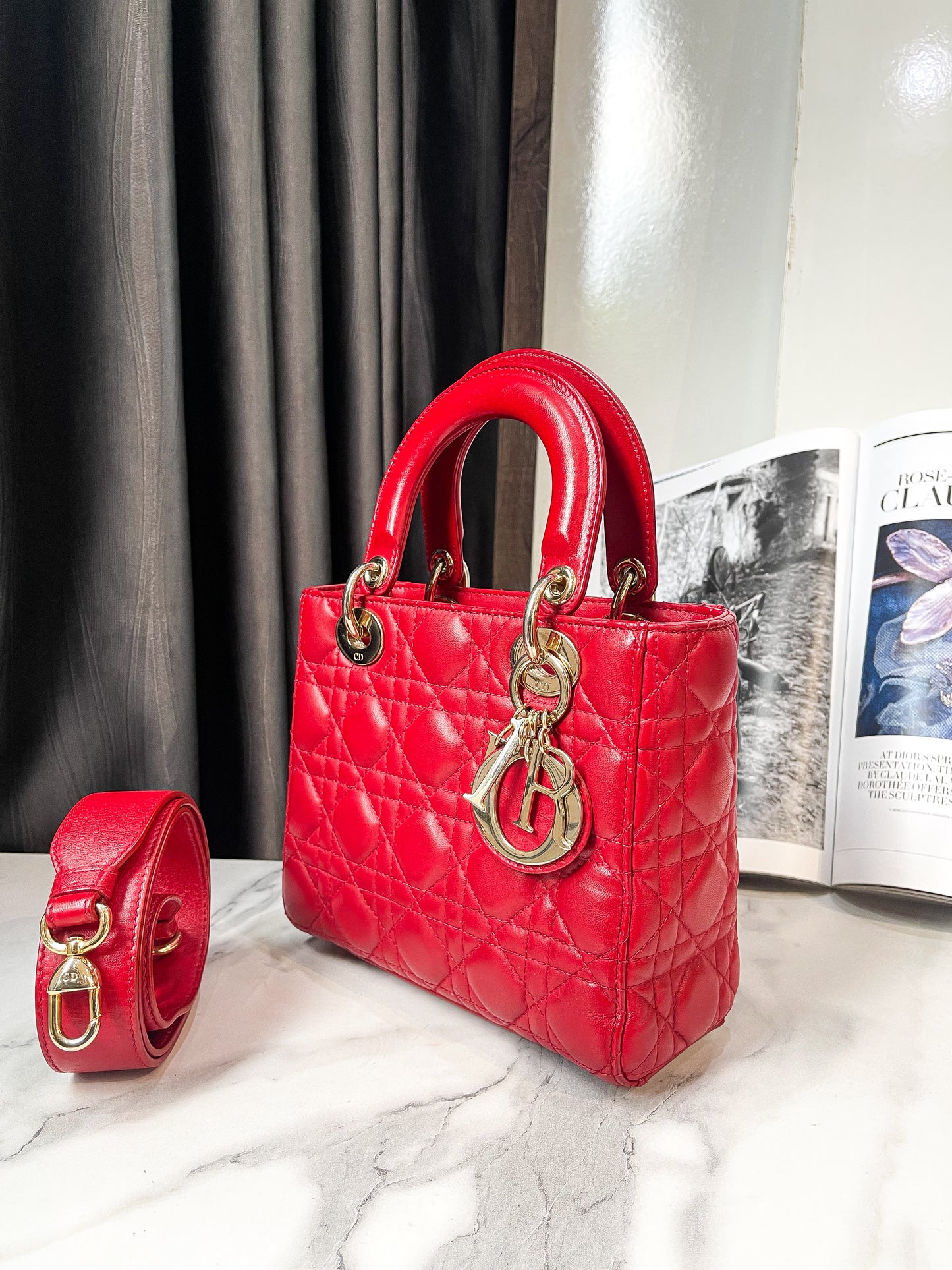 Dior Lady Size Small Đỏ