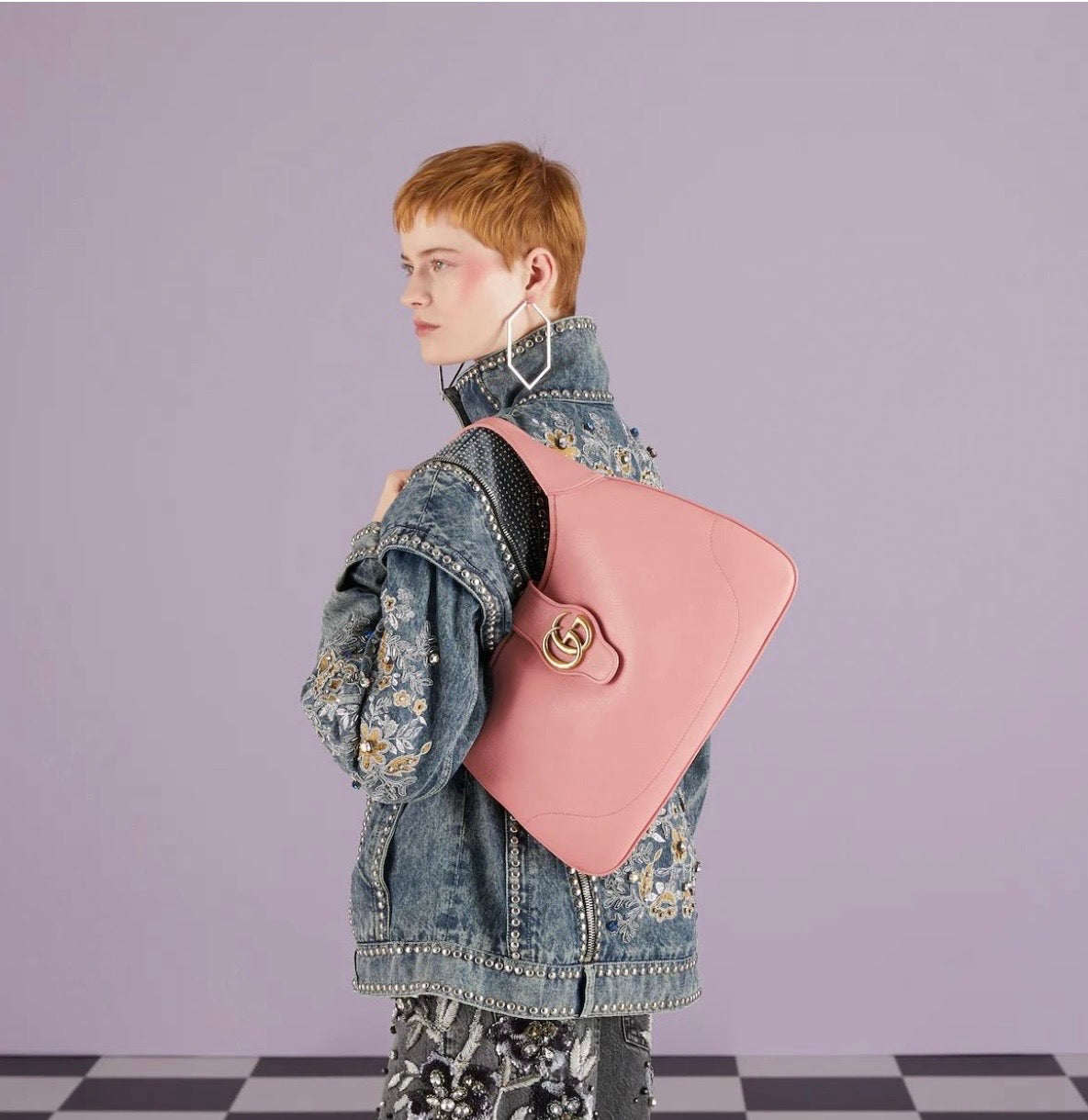 A A Gucci Jackie Hồng New