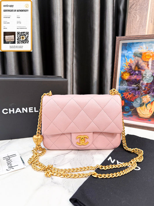 A A Chanel Mini Caviar Pink