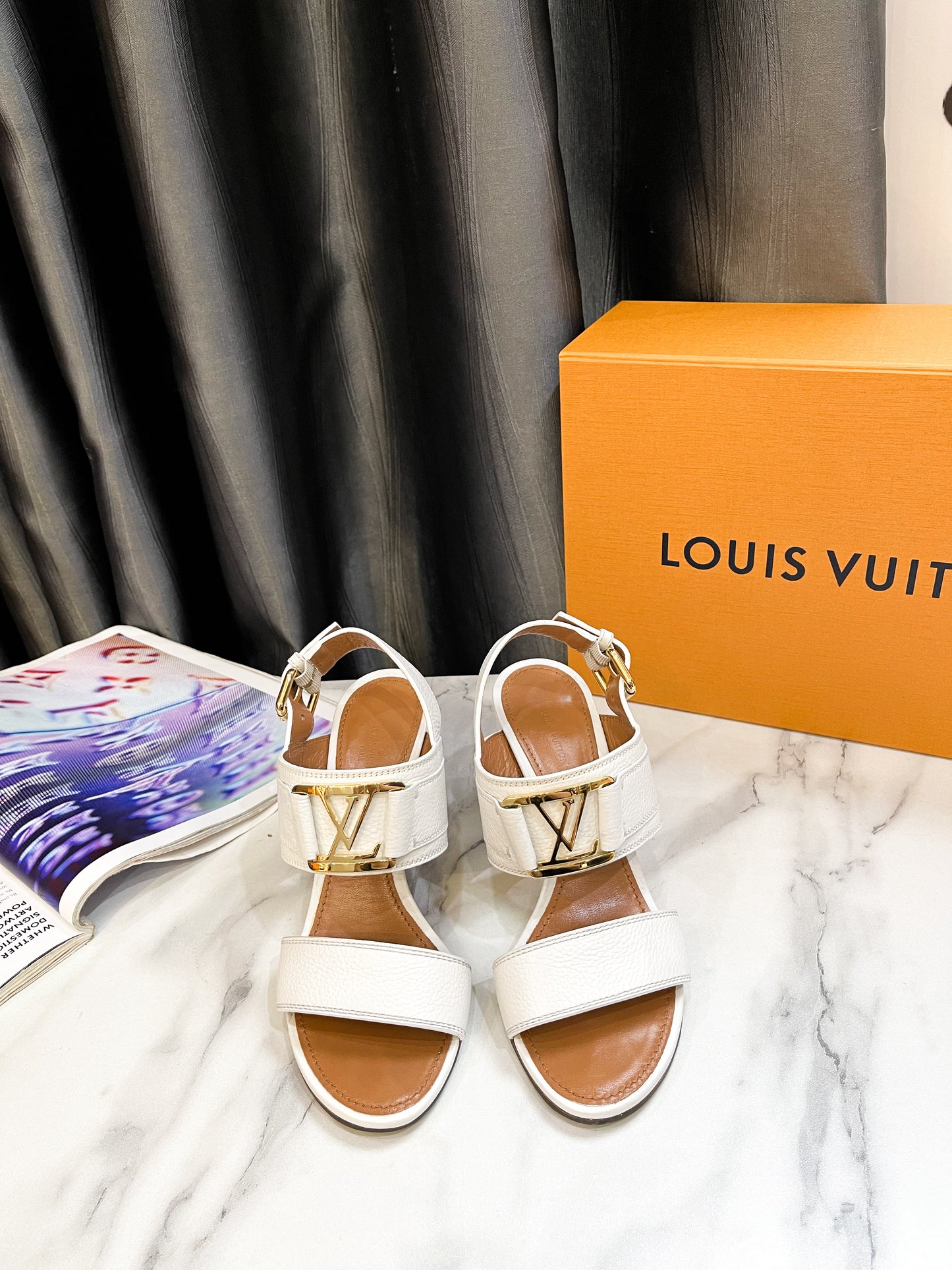 White LV Sandal