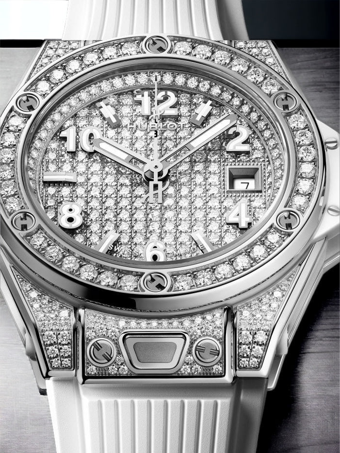 Đồng Hồ Hublot Bigbang OneClick Steel White Full Pave 33mm