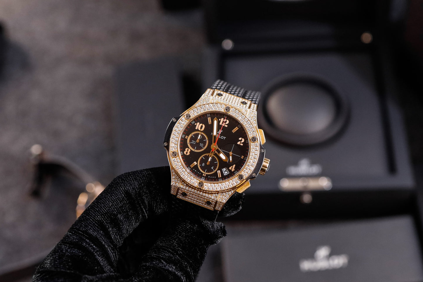 Đồng Hồ Hublot Bigbang King Gold Pave Diamond Orginal 41mm
