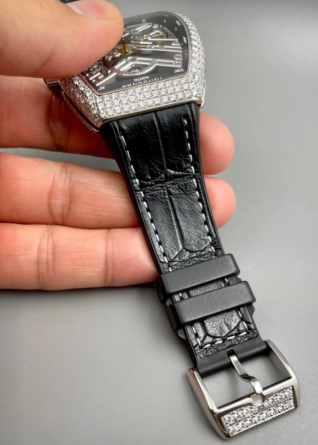 Franck Muller V45 Skeleton White Gold Diamond