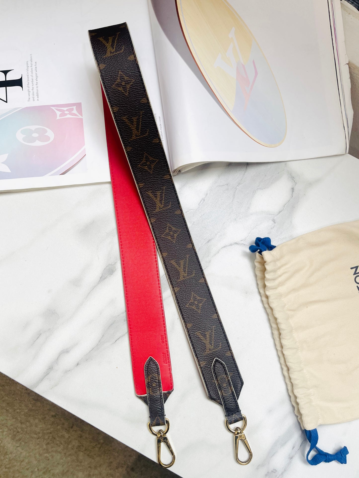 Strap LV Mono Đỏ
