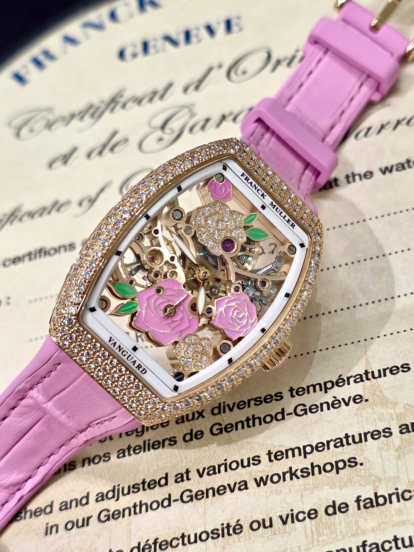 Đồng Hồ Franck Muller Vanguard V32 Pink Rose Limited