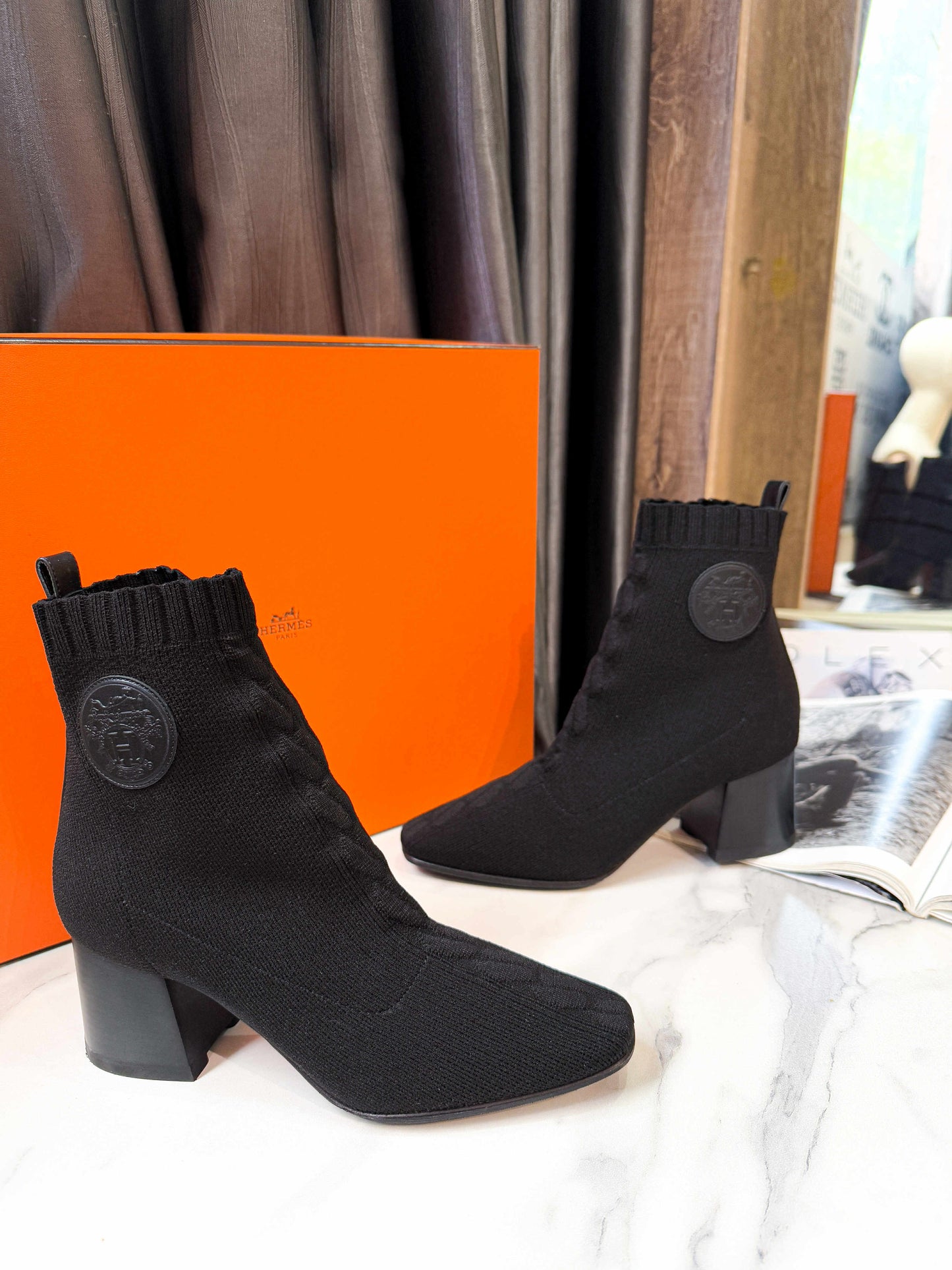 Boot Hermes Len Đen Size 35