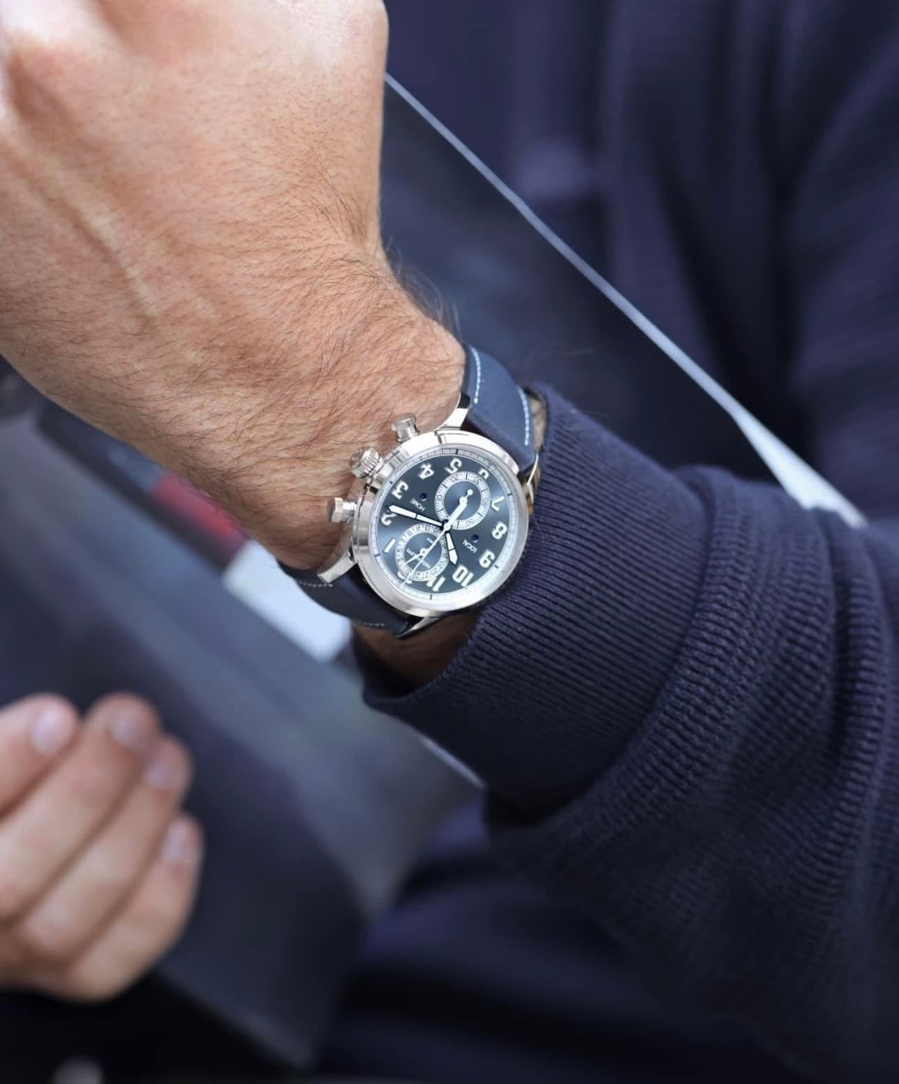 Đồng Hồ Patek Philippe 5924G-001 Calatrava Pilot Travel Time Chronograph 42 White Gold / Blue-Gray