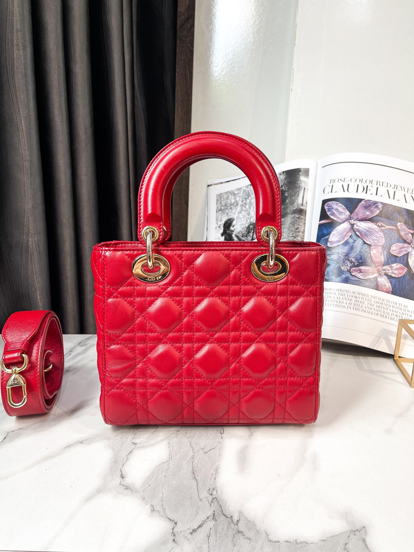 Dior Lady Size Small Đỏ
