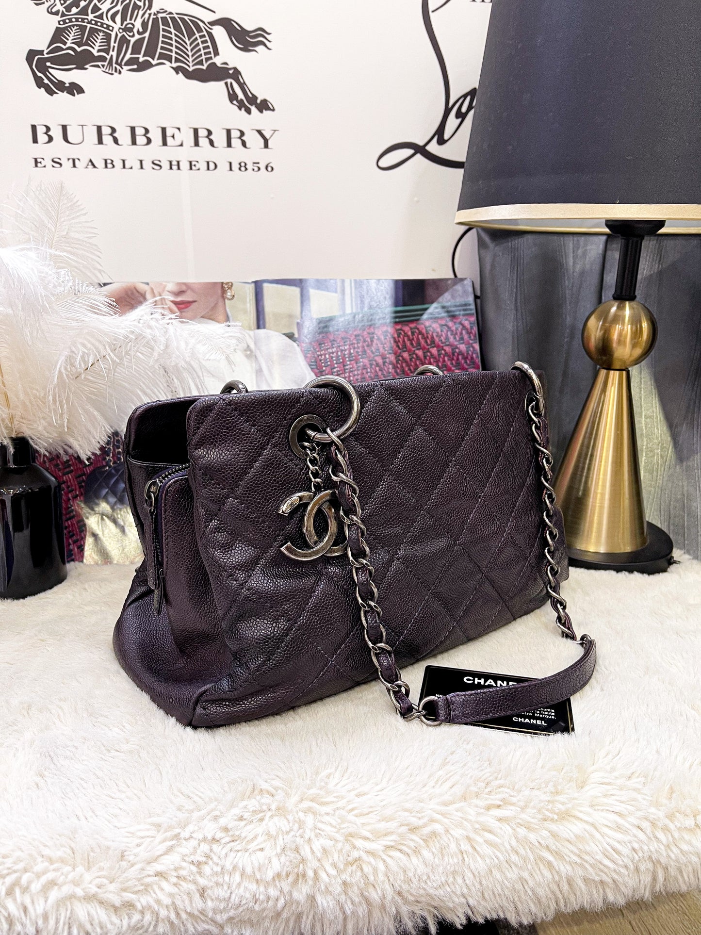 Handbag Chanel Caviar Purple