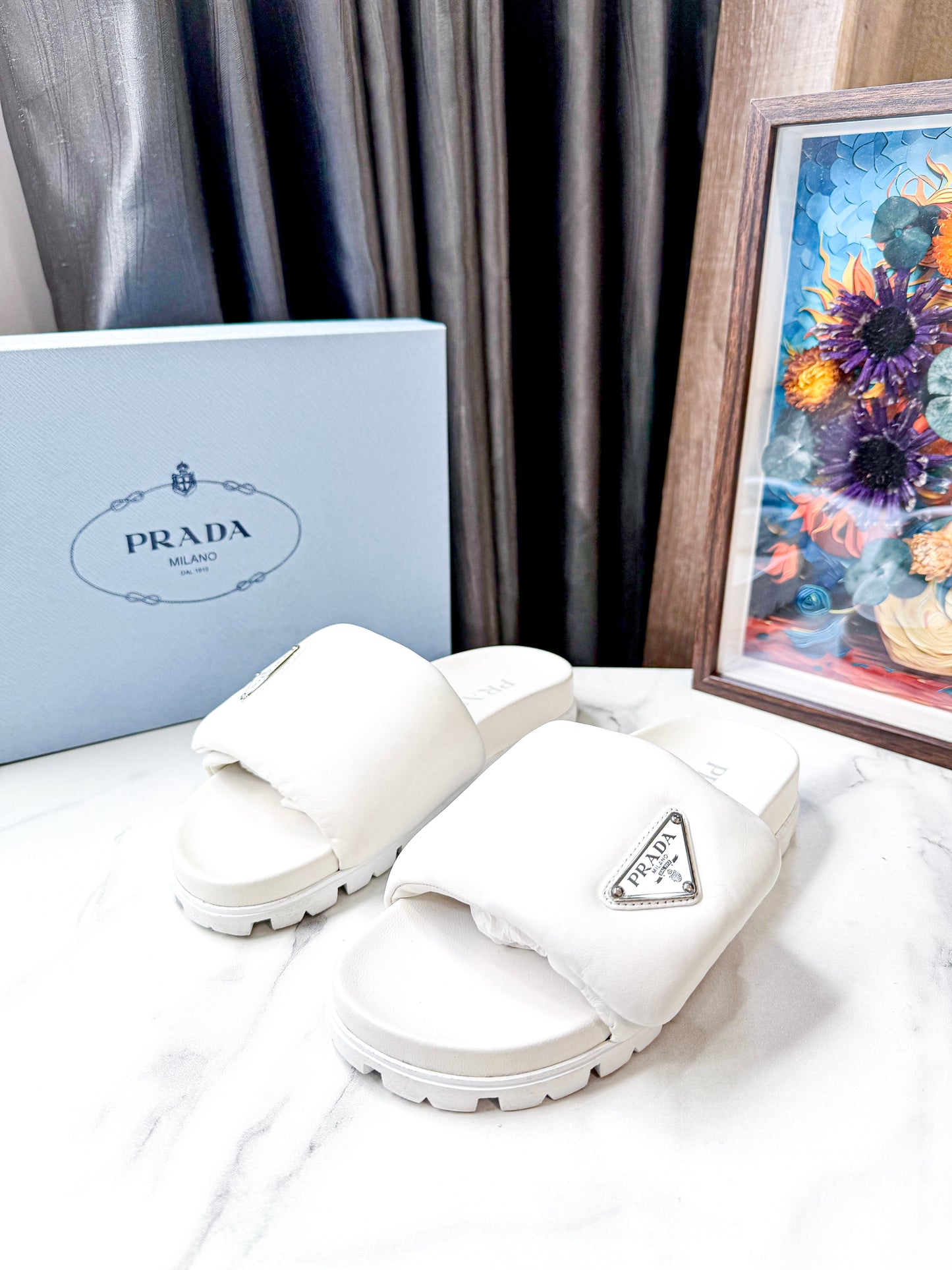 Dép Prada Trắng Size 36