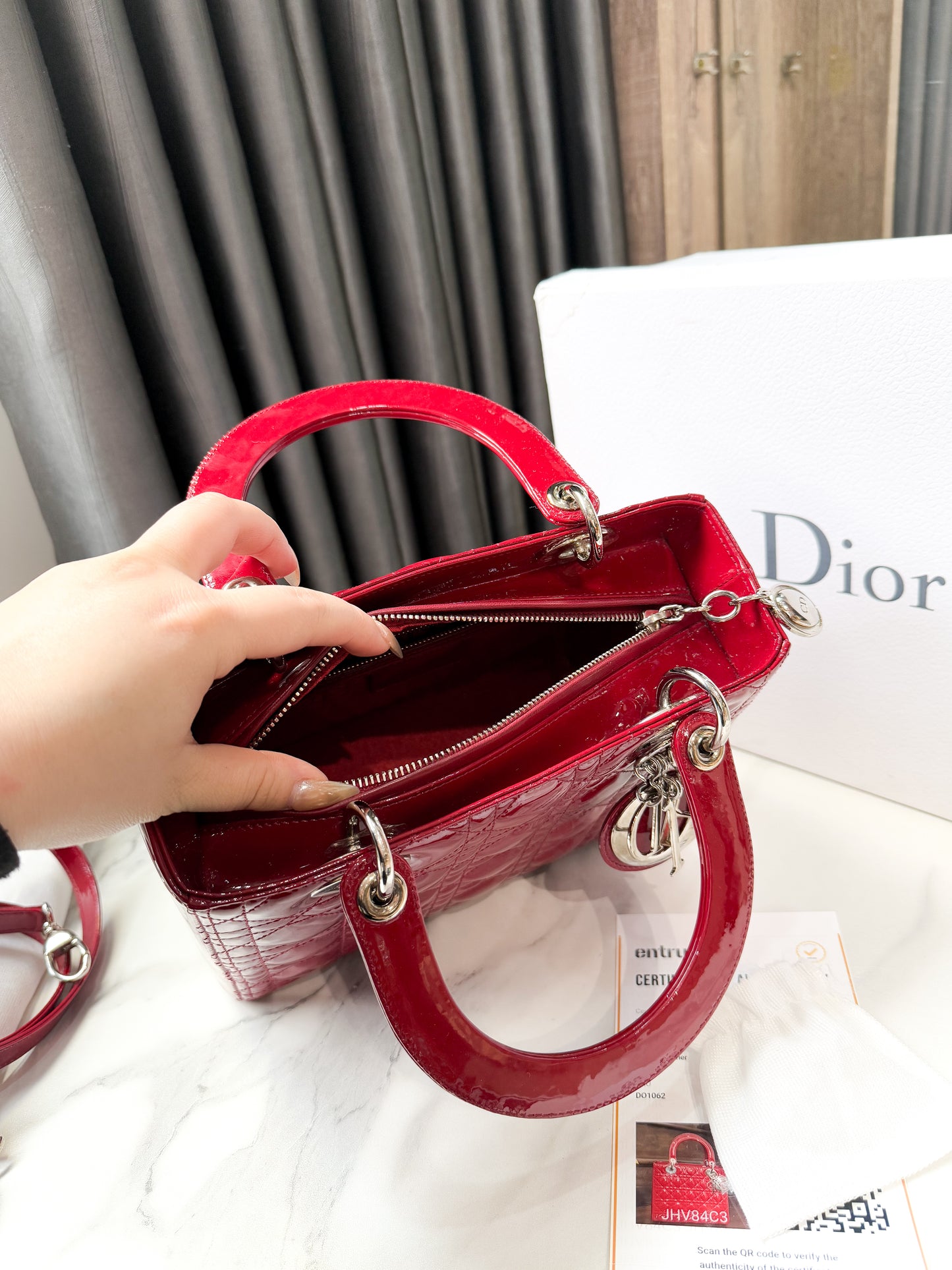 Dior Lady Size M Đỏ