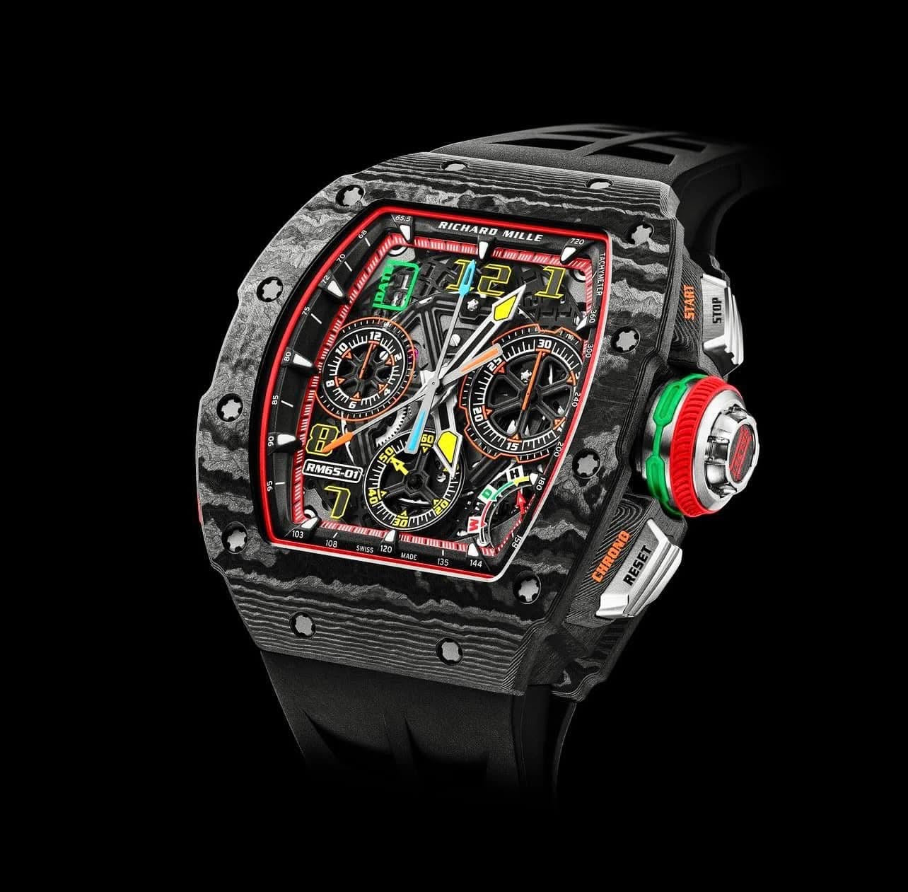 Đồng Hồ Richard Mille RM65-01 Carbon TPT Split -Seconds Chronograph
