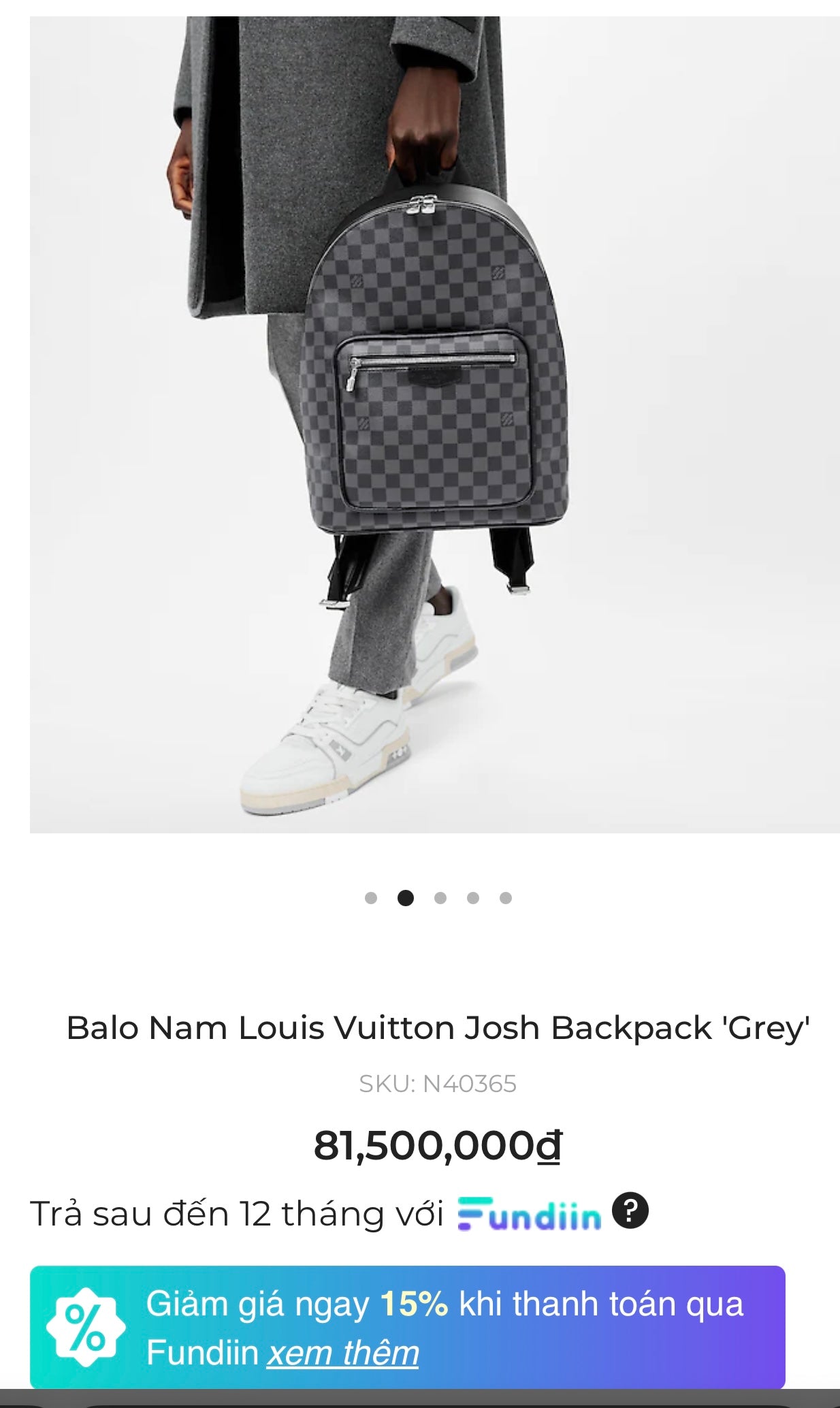 Balo LV Damier