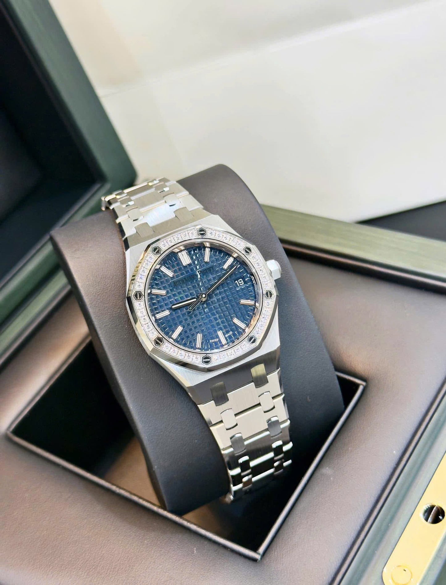 Đồng Hồ Audemars Piguet Royal Oak 77451ST Diamond Blue