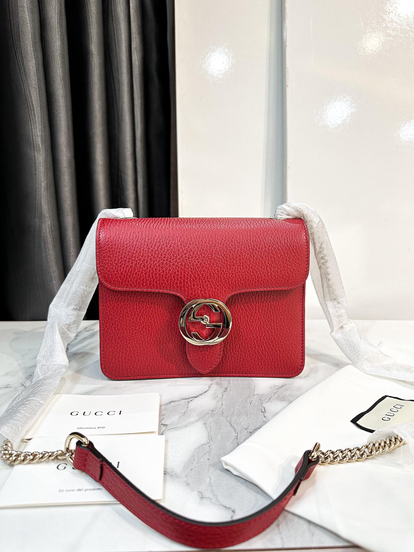 Gucci Interlocking Đỏ New