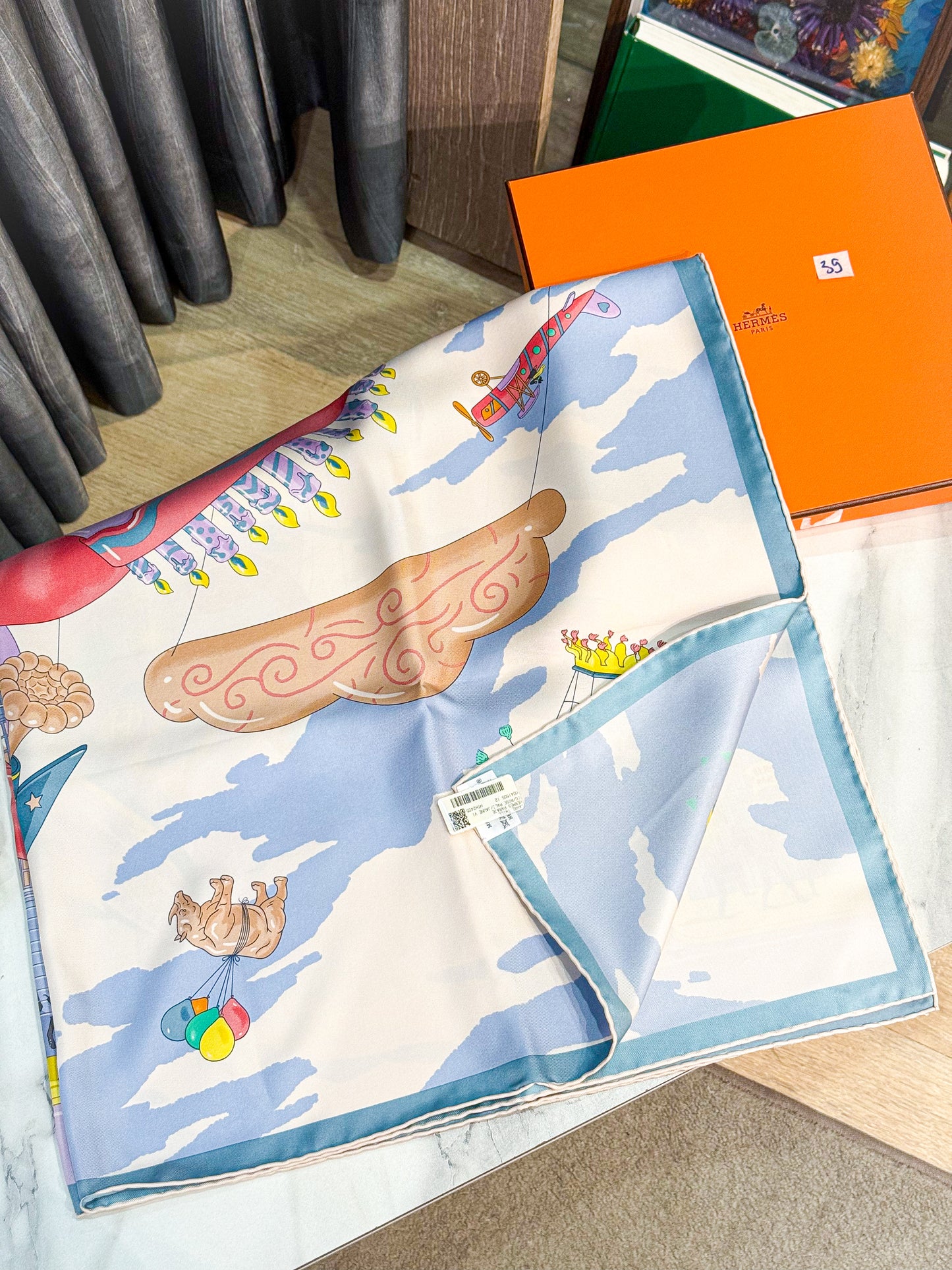 Khăn Lụa Hermes New Khổ 90x90 HN39 4/11