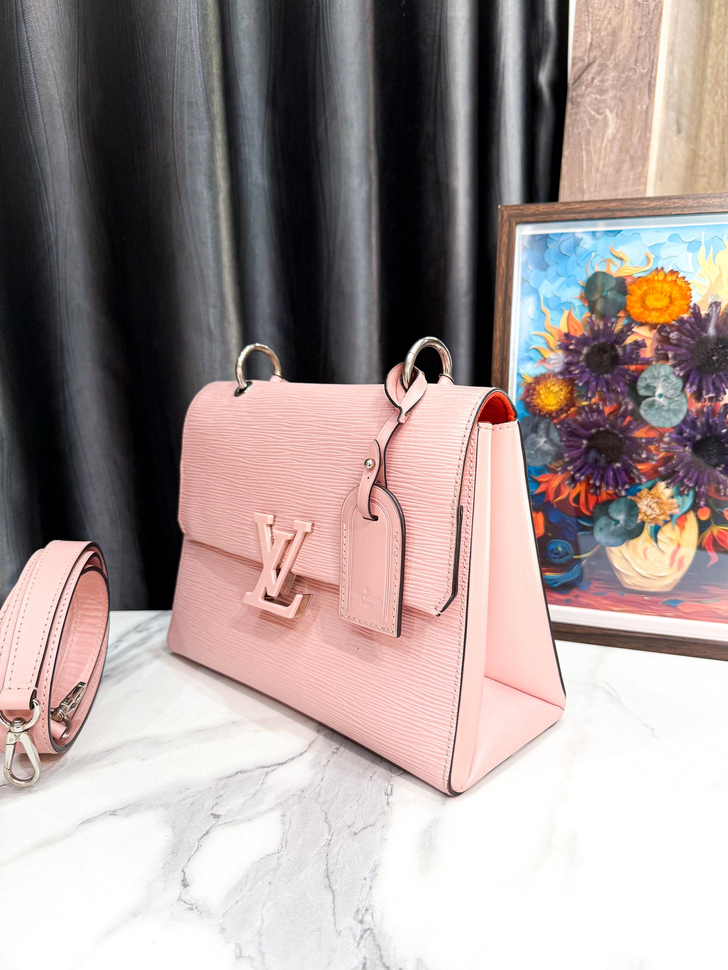 A A LV Handbag Epi Hồng