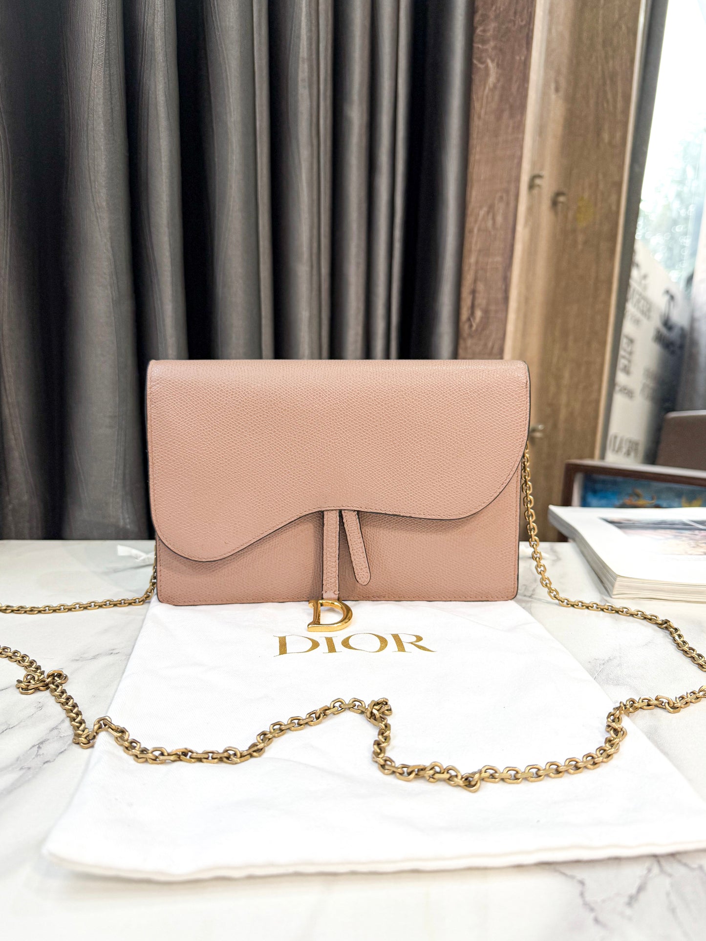 A A Pouch Dior Saddle Pink