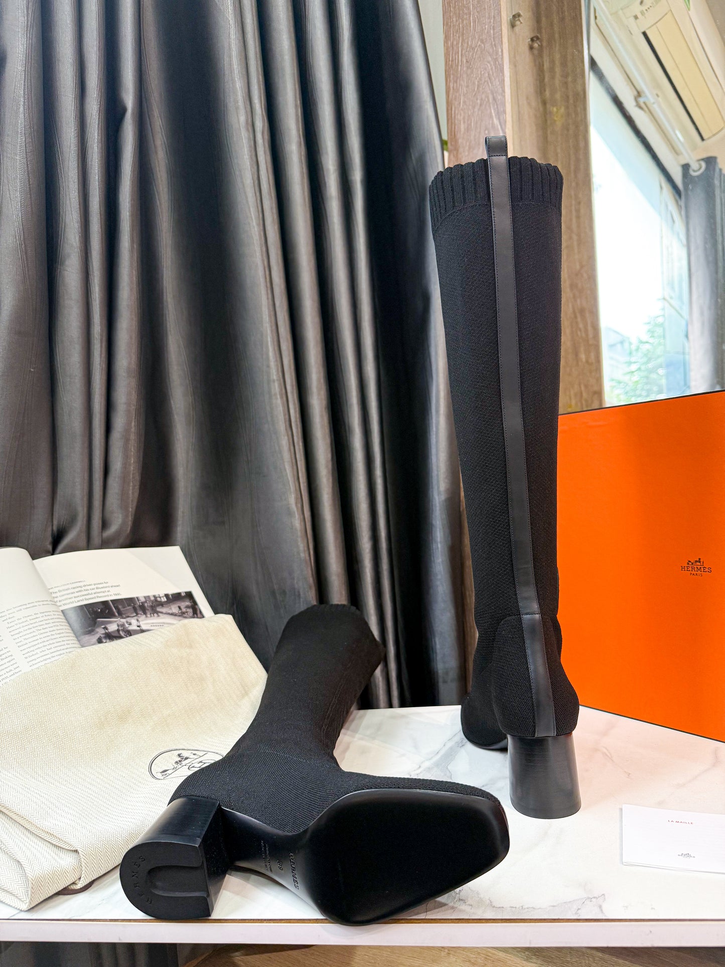 Boot Hermes Cao Cổ New Size 39