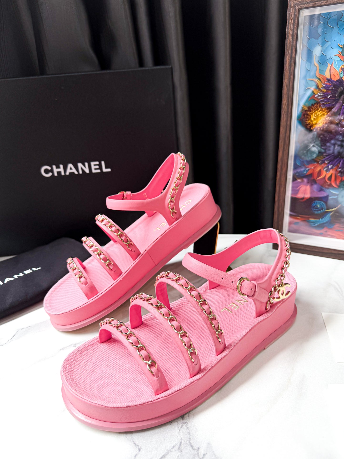 Sandal Chanel Hồng Size 36c