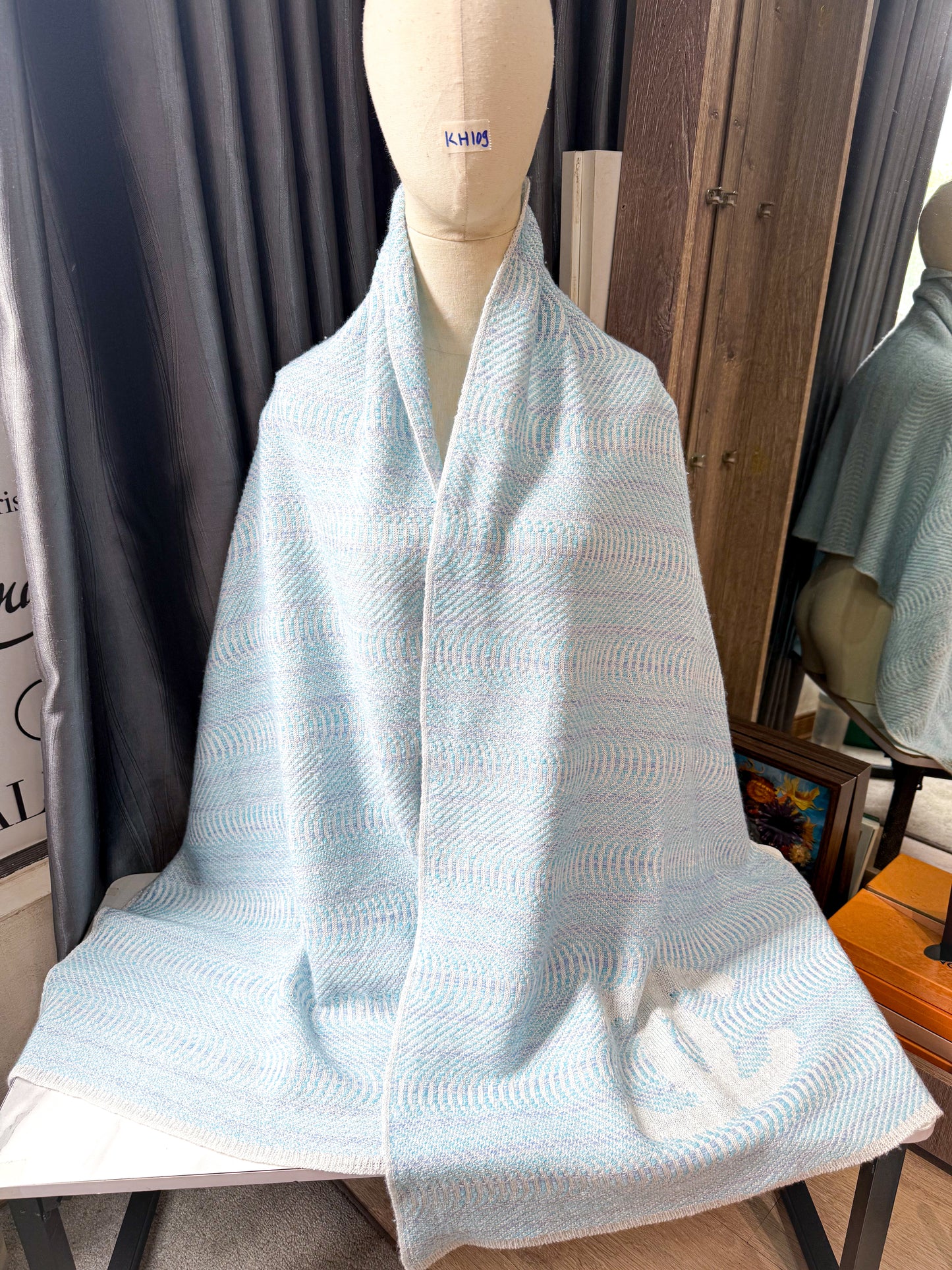 Khăn Chanel Tone Xanh KH109