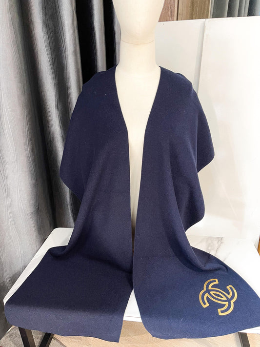 Khăn Cashmere Chanel Xanh