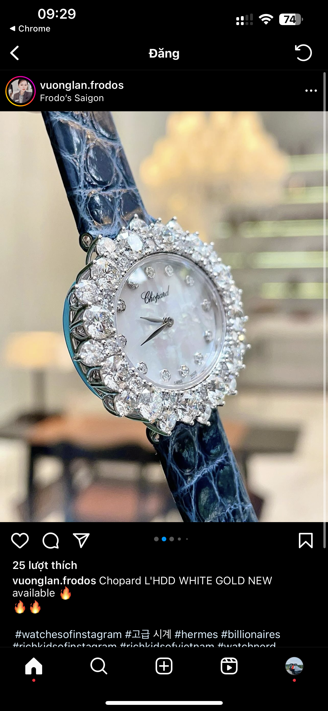 Đồng Hồ Chopard L’Heure Du Diamant Oval Medium Size 36mm