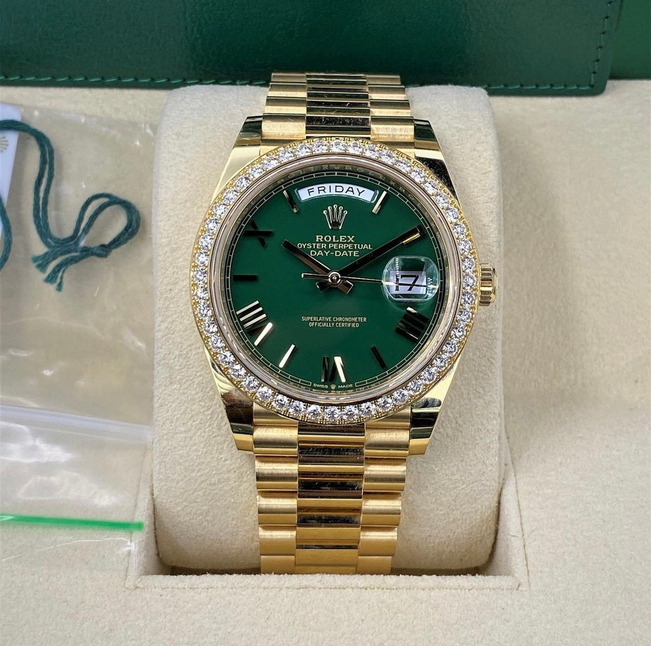 Đồng Hồ Rolex Daydate 40mm 228348RBR Pastello Green