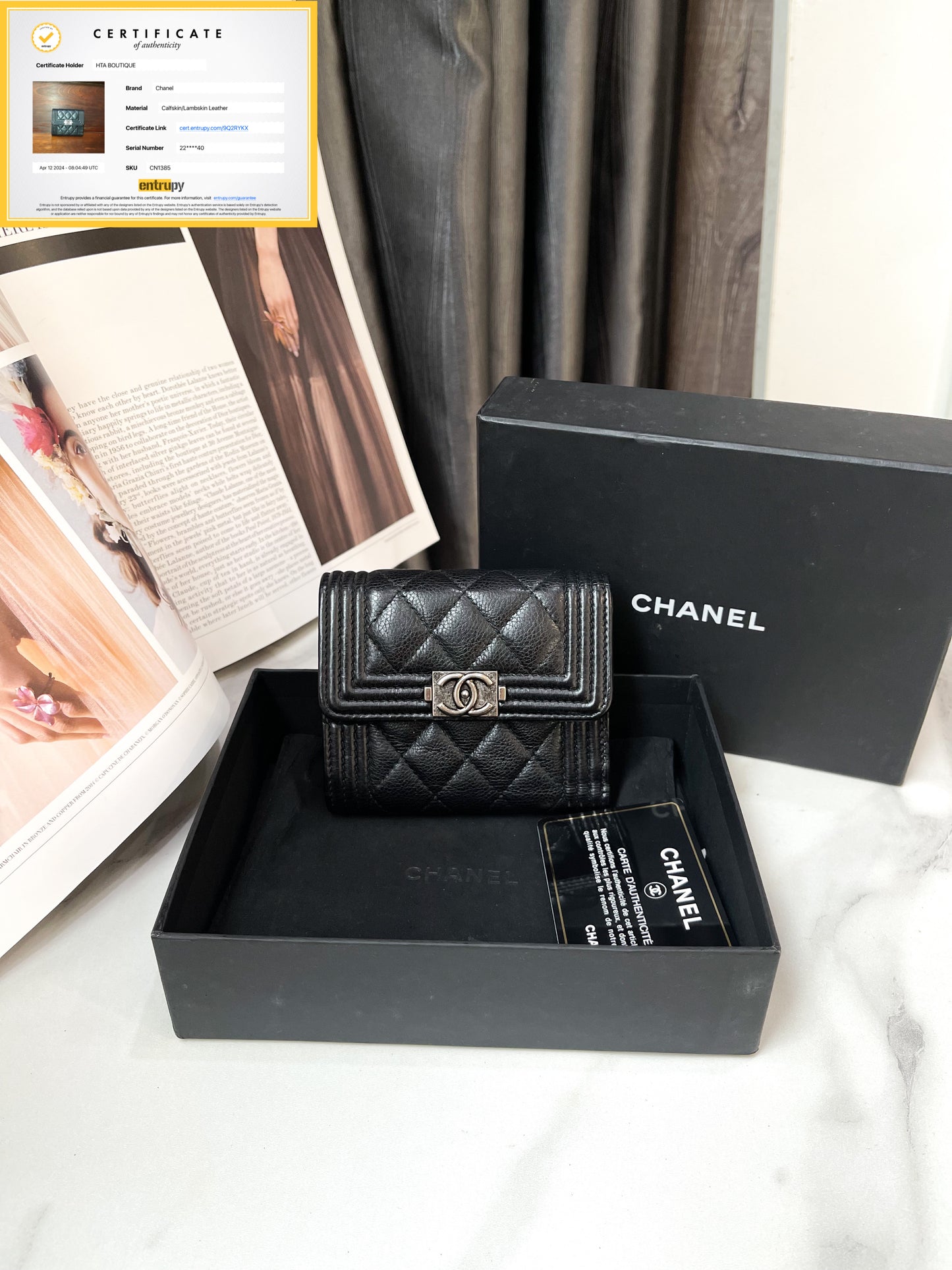 Ví Gấp Chanel Đen