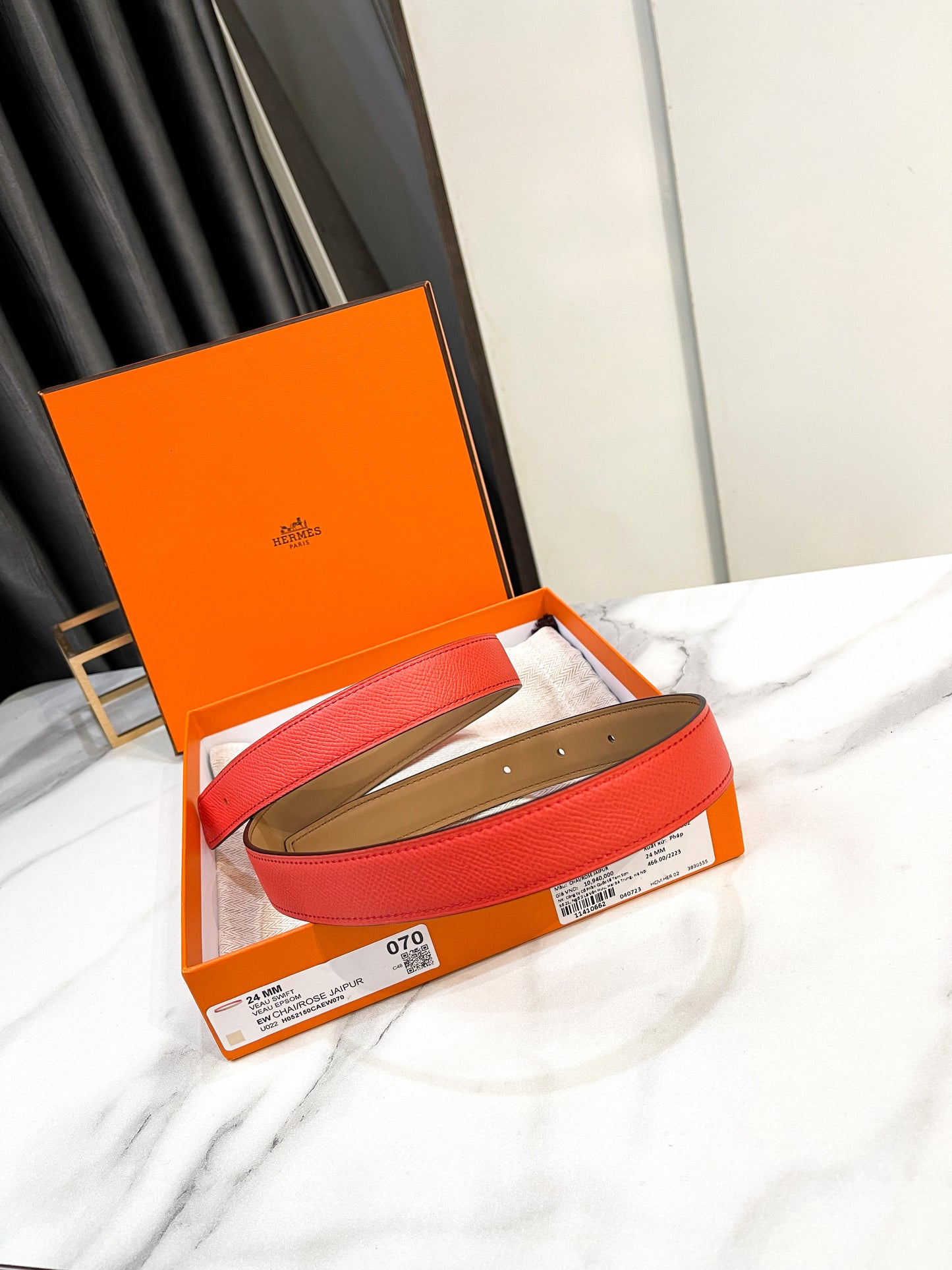 Dây Belt Hermes Dùng 2 Mặt Size 70