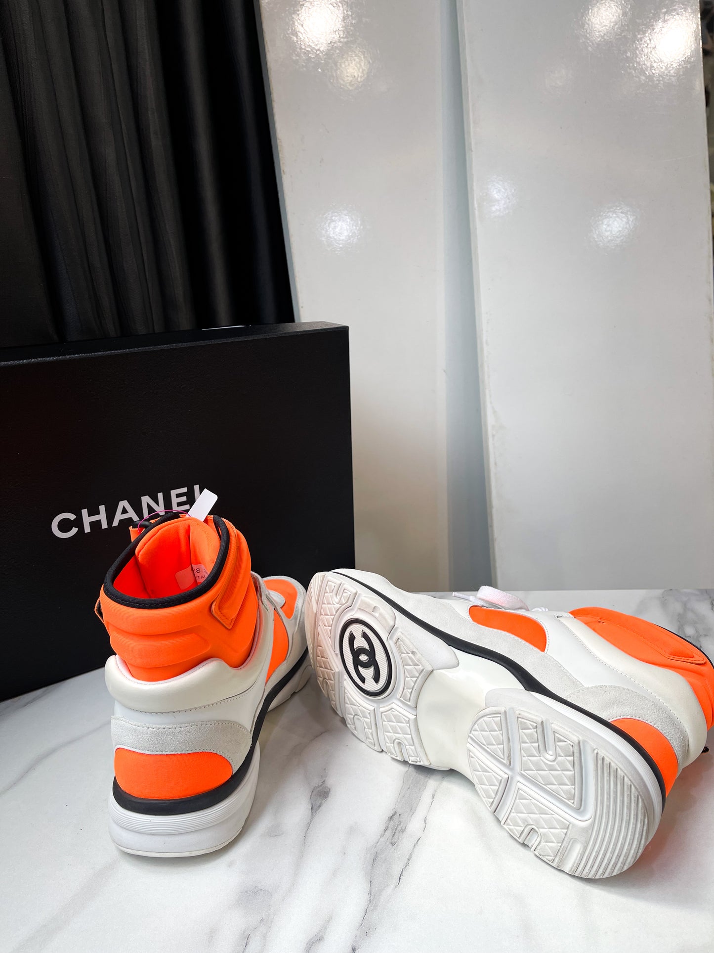 Giày Chanel Phối Cam Size 36.5