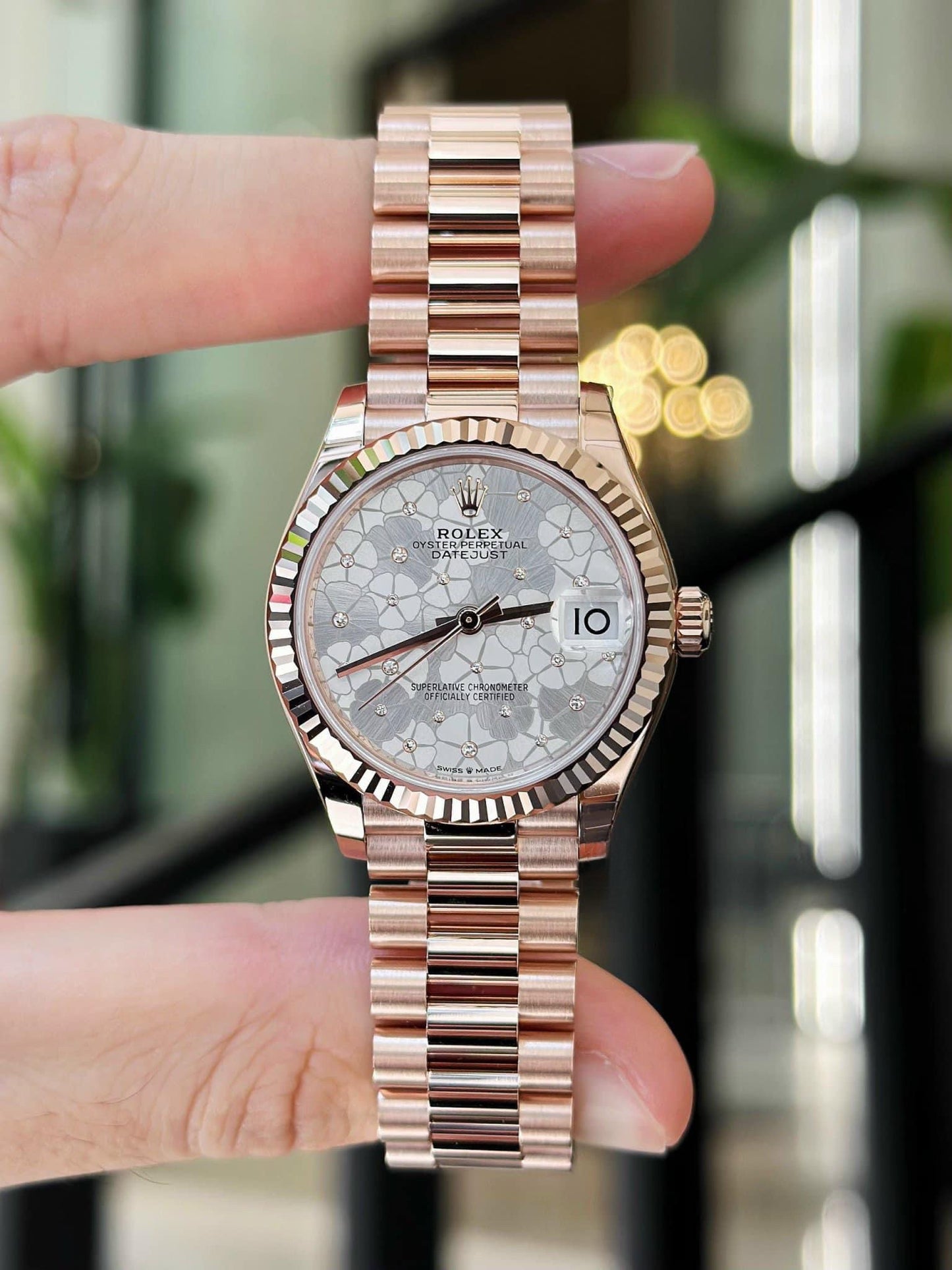 Đồng Hồ Rolex Datejust 278275 Silver  Floral size 31mm