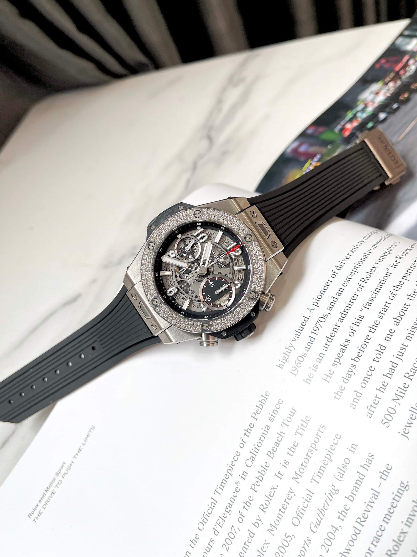 Đồng Hồ Hublot Unico Bigbang 42mm Benzel Diamond