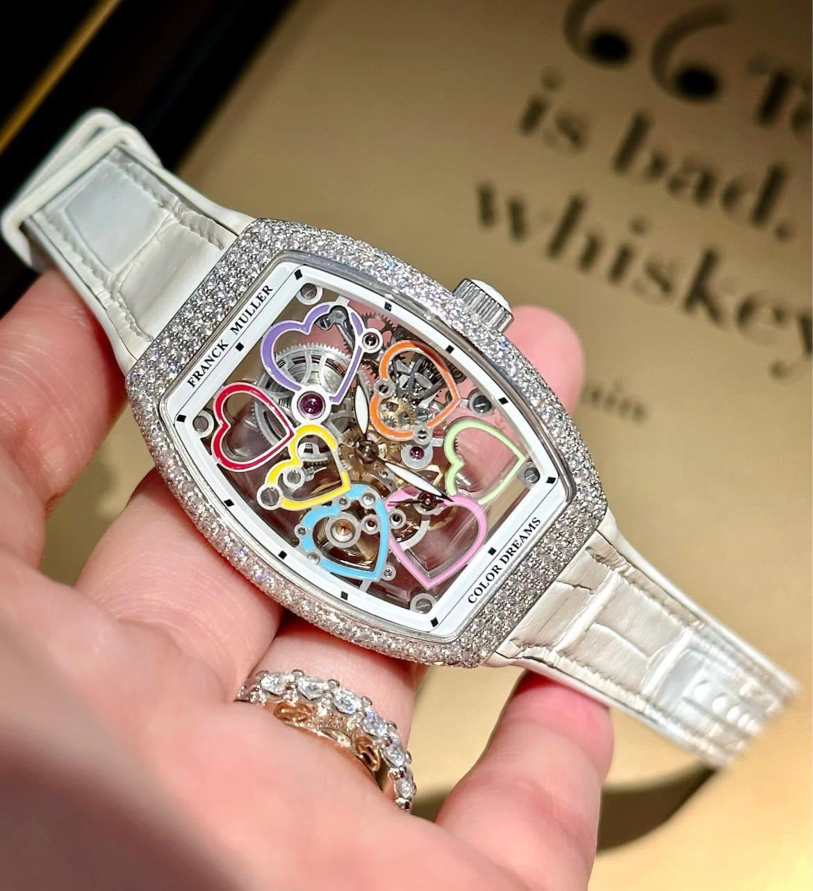 Đồng Hồ Franck Muller V32 Heart Color Skeleton