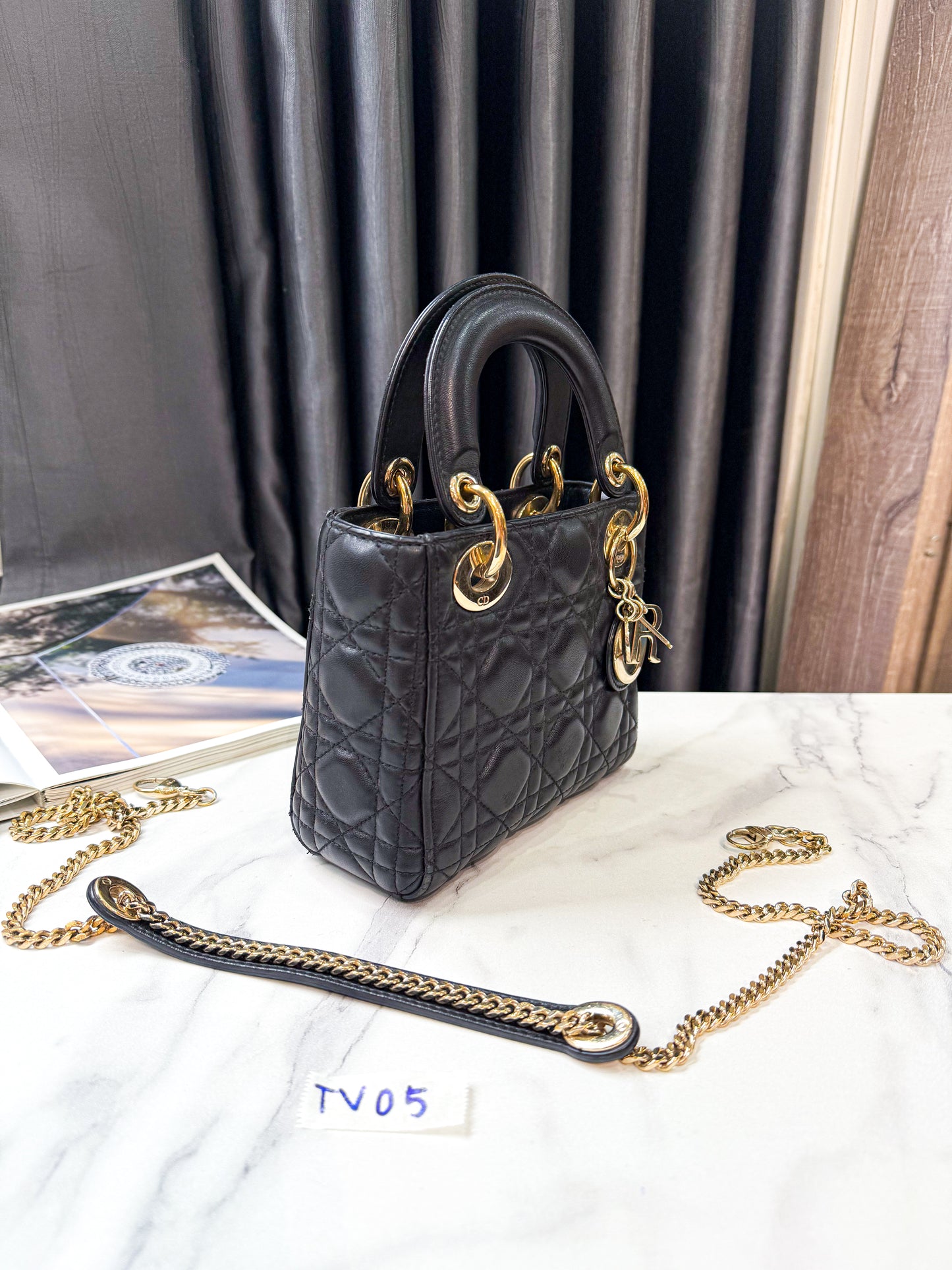 A A Dior Lady Mini Đen