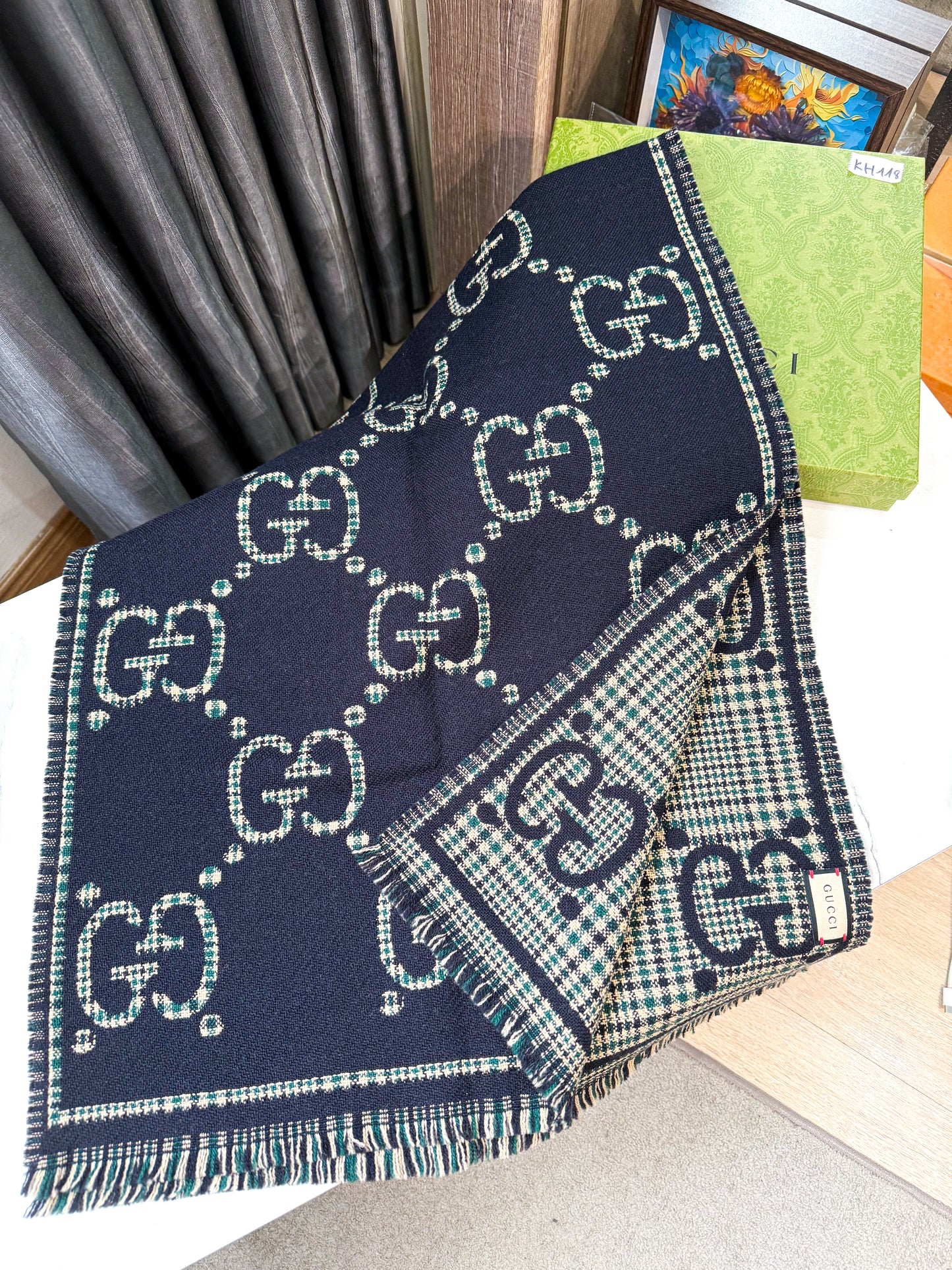 Khăn Gucci 2 Mặt KH118
