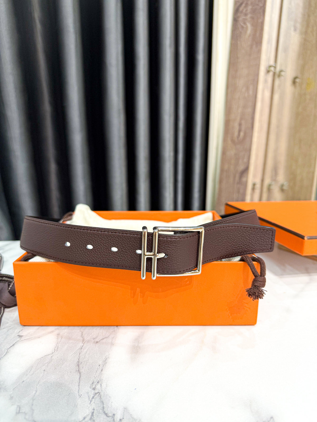 Belt Nam Hermes 2 Mặt Size 95