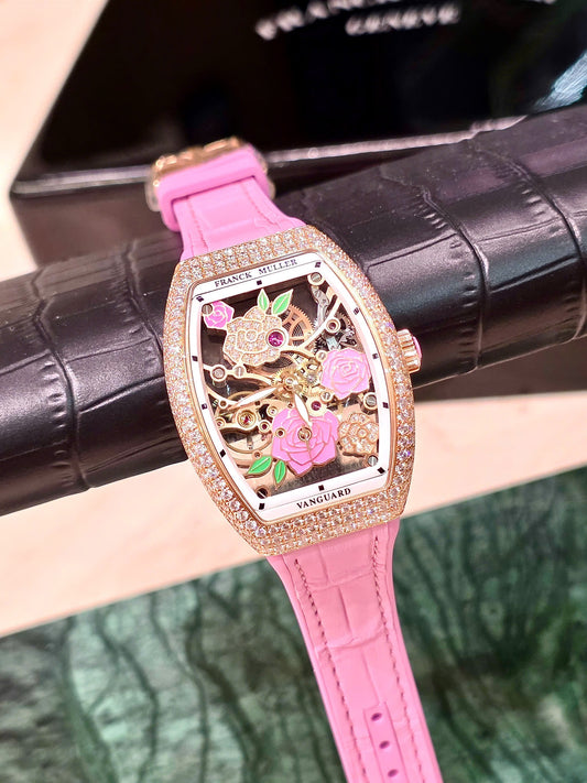 Đồng Hồ Franck Muller Vanguard V32 Pink Rose Limited
