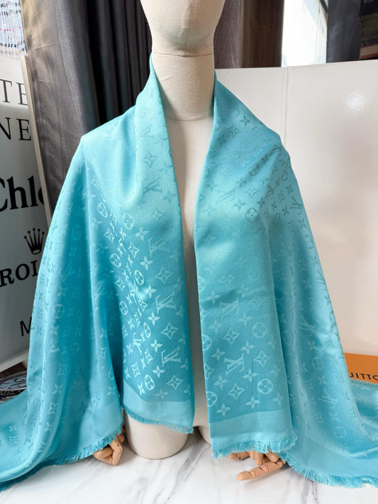 Khăn LV Khổ 140x140 Xanh