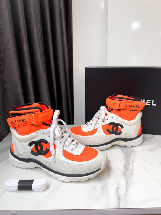 Giày Chanel Phối Cam Size 36.5
