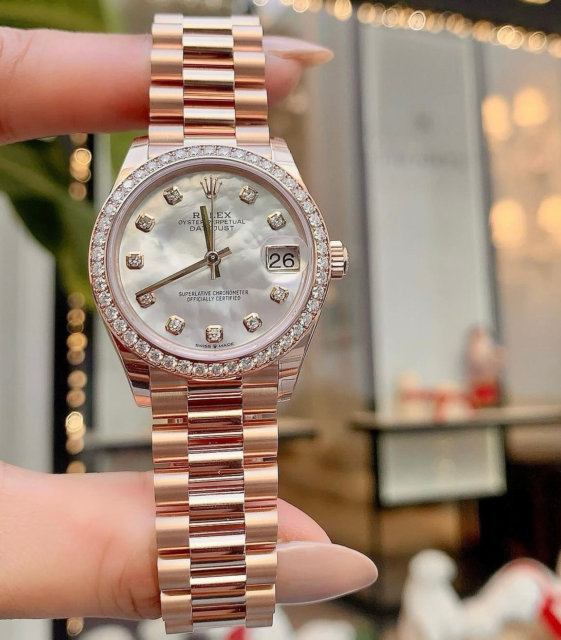 Đồng Hồ Rolex DateJust 31mm 278285RBR MOP Rose Gold