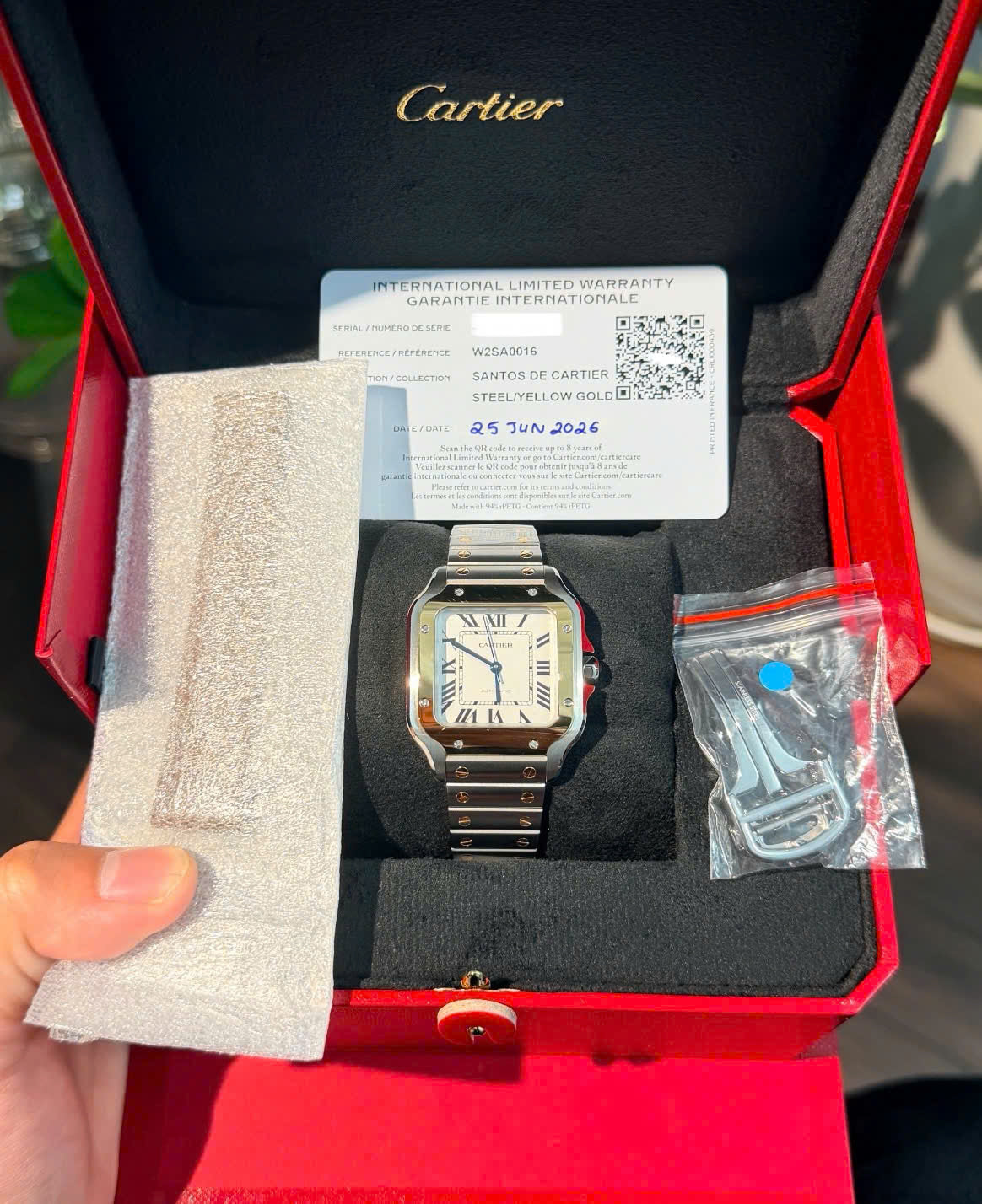 Cartier Santos W2SA0016 Demi Yellow Gold