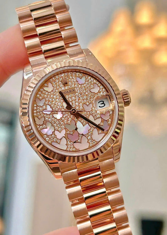 Rolex Datejust 278275 Everose Gold Butterfly