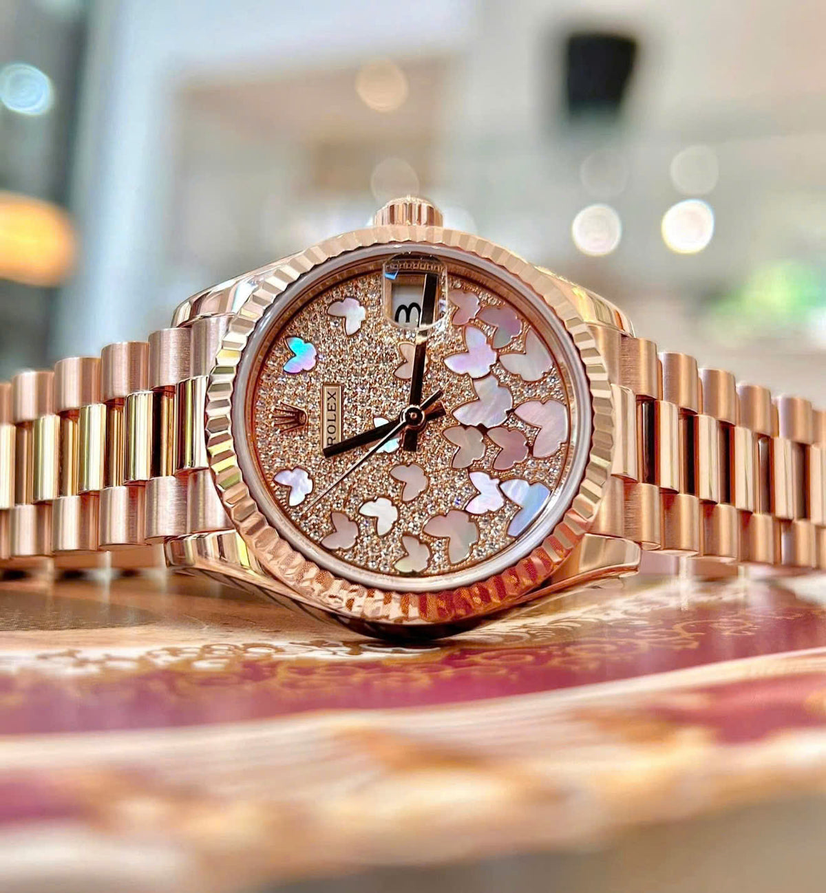 Rolex Datejust 278275 Everose Gold Butterfly