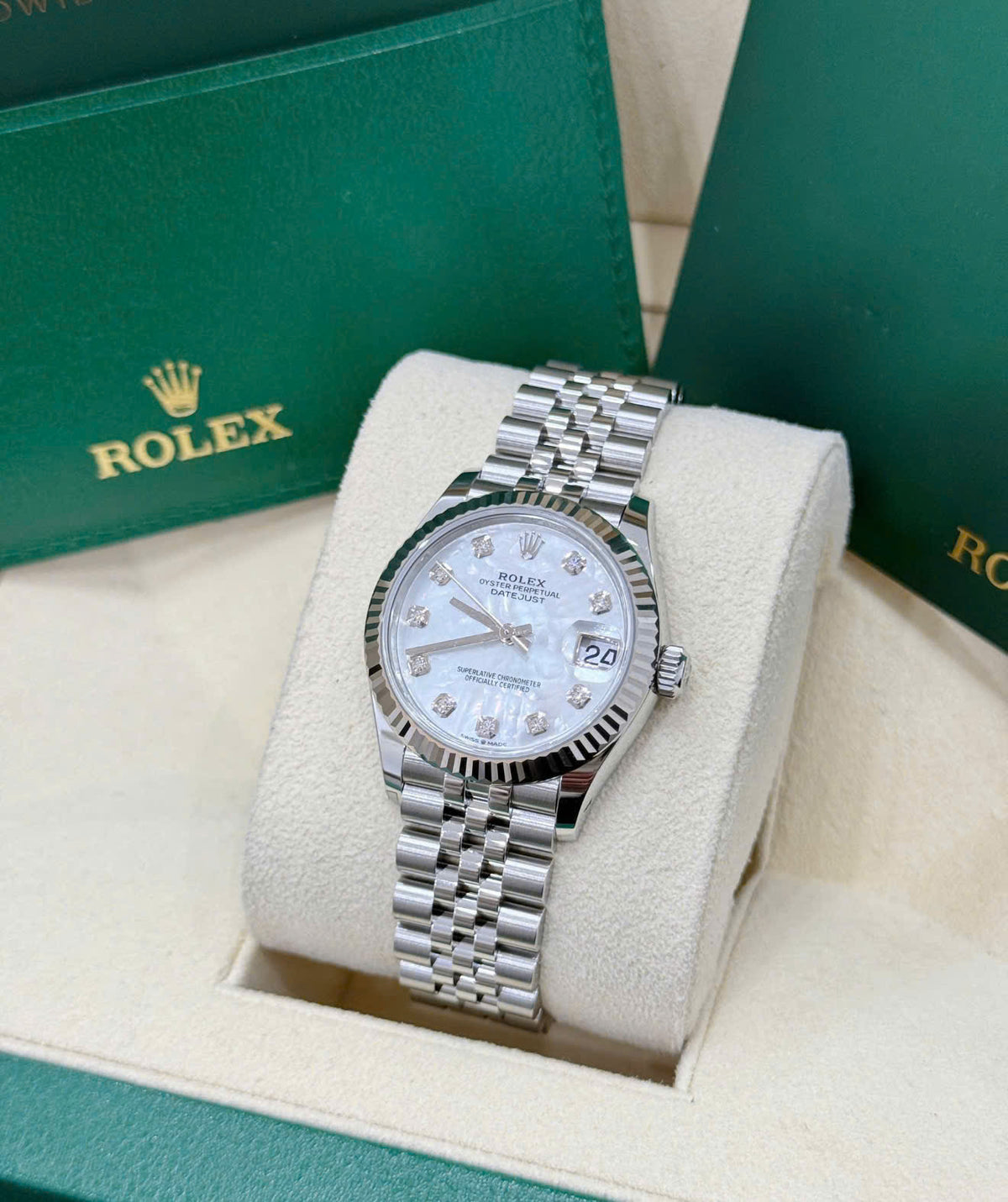 Rolex Datejust 31 Ref. 278274 Mặt Khảm Trai Nạm Kim Cương