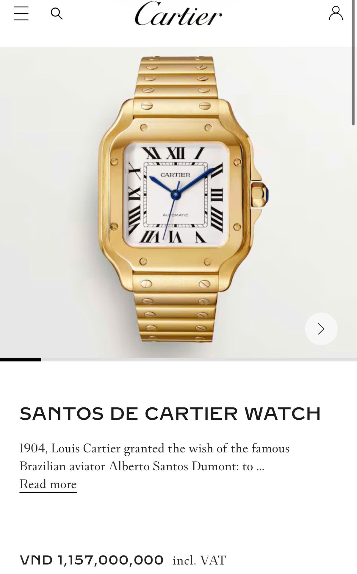 Cartier Santos de Cartier Medium WGSA0030
